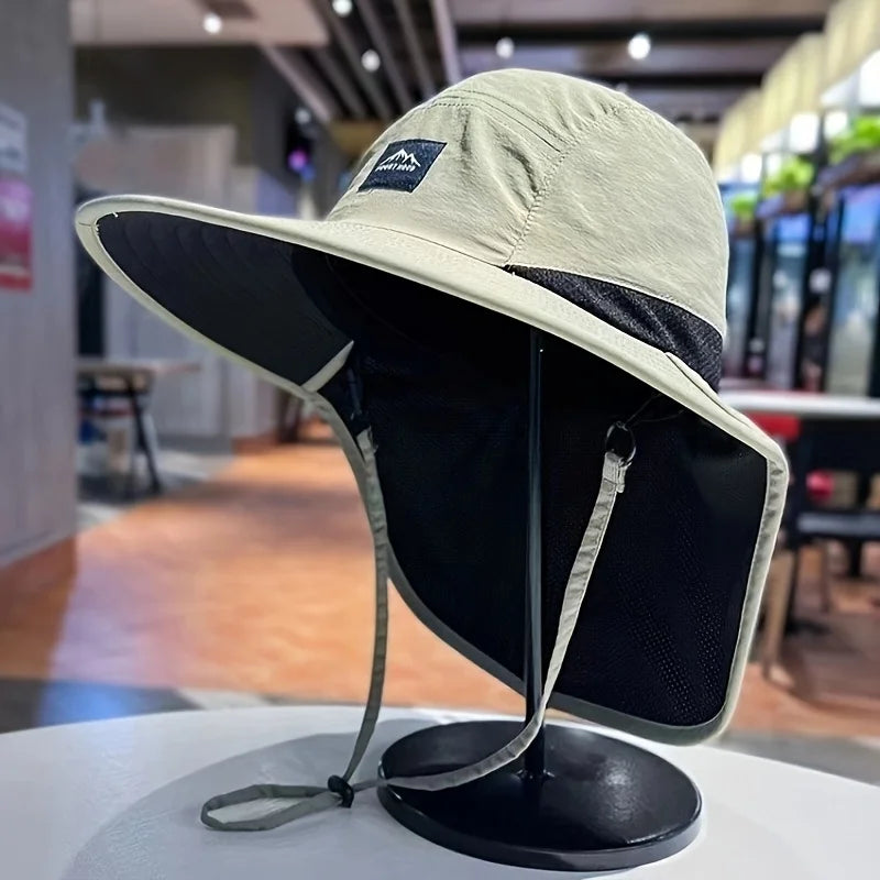 Durable Carbon Fiber Outdoor Sun Hat for Hiking, Camping, Golf & More - Non-Woven, Black