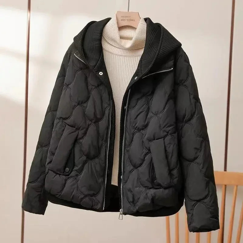 2025 Fashion Coats Korean Style Loose Cropped Coat Women Jacket Women Parkas Warm Puffer Jackets Casual Coat New Winter Clothes