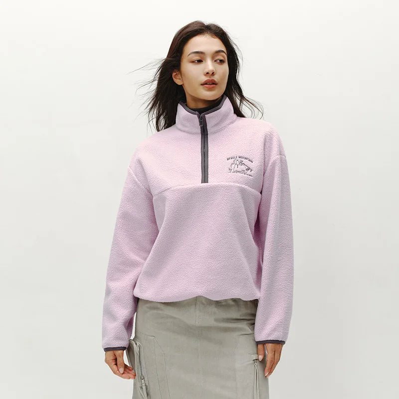 Semir Tops for Woman Fleece Warm Embroidered 2025 Winter Fall Clothes Sweatshirt Soft Fleece Warm Loose Fit Daily Wear 2025 New