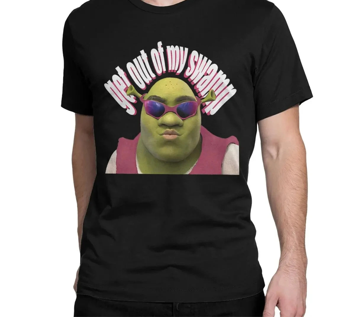 Women's Shrek Fun T-shirt Fashion Short Sleeve Round Neck Print Women Clothing Aesthetic Harajuku Y2k Top Vintage Clothes Cozy