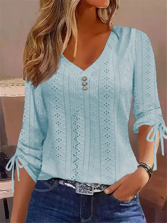 Solid Lace Shirt Tops Women T Shirt Clothing Spring Autumn Basic Korean White Blouse Vintage Female Y2K Clothes Pullover T Shirt