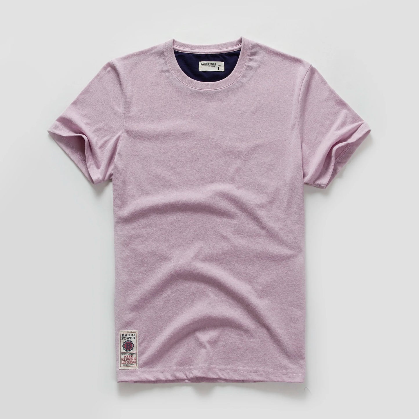 New Men Cotton Solid T-Shirt Mens Short Sleeve T-shirt Multi Pure Color Fancy Yarns T Shirt Color Wine White Blue