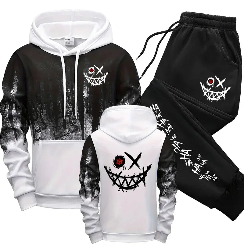 Men Single Piece Sweatshirts Sweatpants Versatile Men's Tracksuit Casual Comfort Fashion Daily Sports Simple Splashed Ink Hoodie