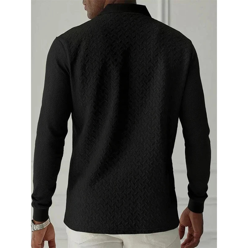 Men Long Sleeve Polo Shirt High Quality Male Clothing Office Polos T-shirt Business Poloshirt Casual Fashion Polo T Shirt Men