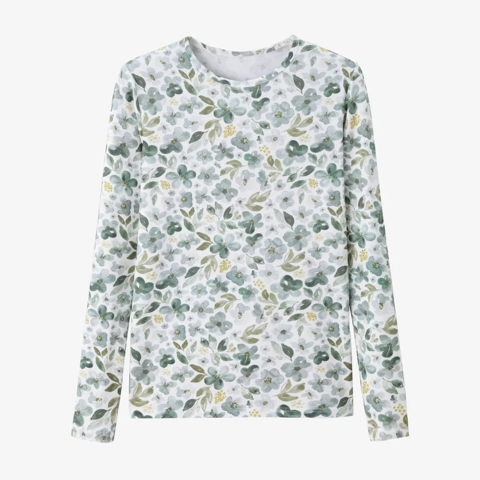 AS SS26 Print modal basic t shirt tops woman clothes high stretch fabric fitted-closed design lady wear