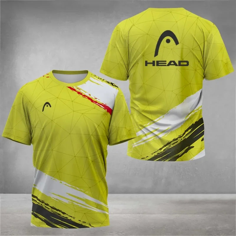 Summer Breathable Mens T Shirt Outdoor Badminton Table Tennis Jersey O Neck Short Sleeve Loose Top New Mountaineering Clothing