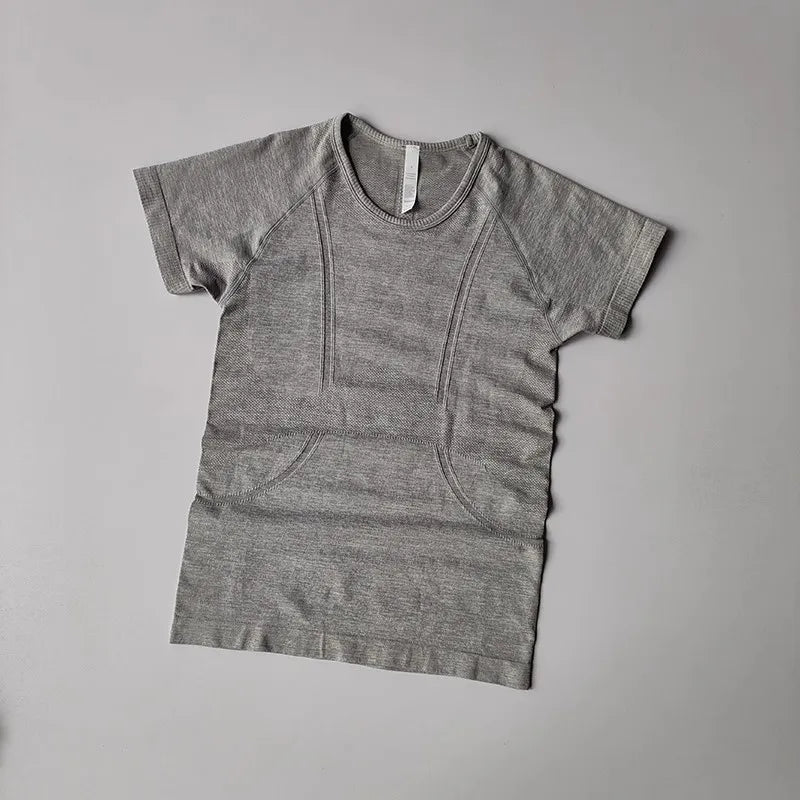 Summer Women's Short Sleeve Yoga T-Shirt Sports Shirt Gym Clothes Fitness Blouse Running Sweatshirt Casual Yoga Clothing Top