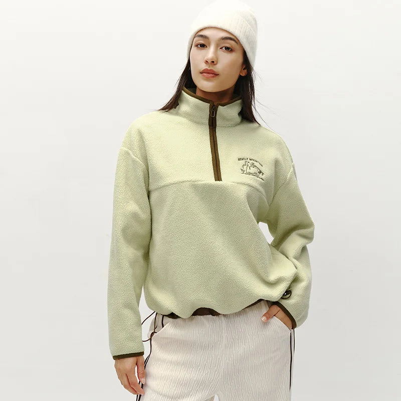 Semir Tops for Woman Fleece Warm Embroidered 2025 Winter Fall Clothes Sweatshirt Soft Fleece Warm Loose Fit Daily Wear 2025 New
