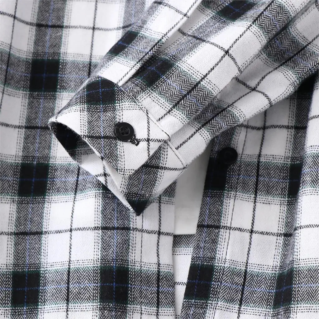 Fresh Flannel Plaid Shirt Women 2025 New Female Blouses and Tops Cotton Loose Long Sleeve Casual Shirts Fine Women's Clothes