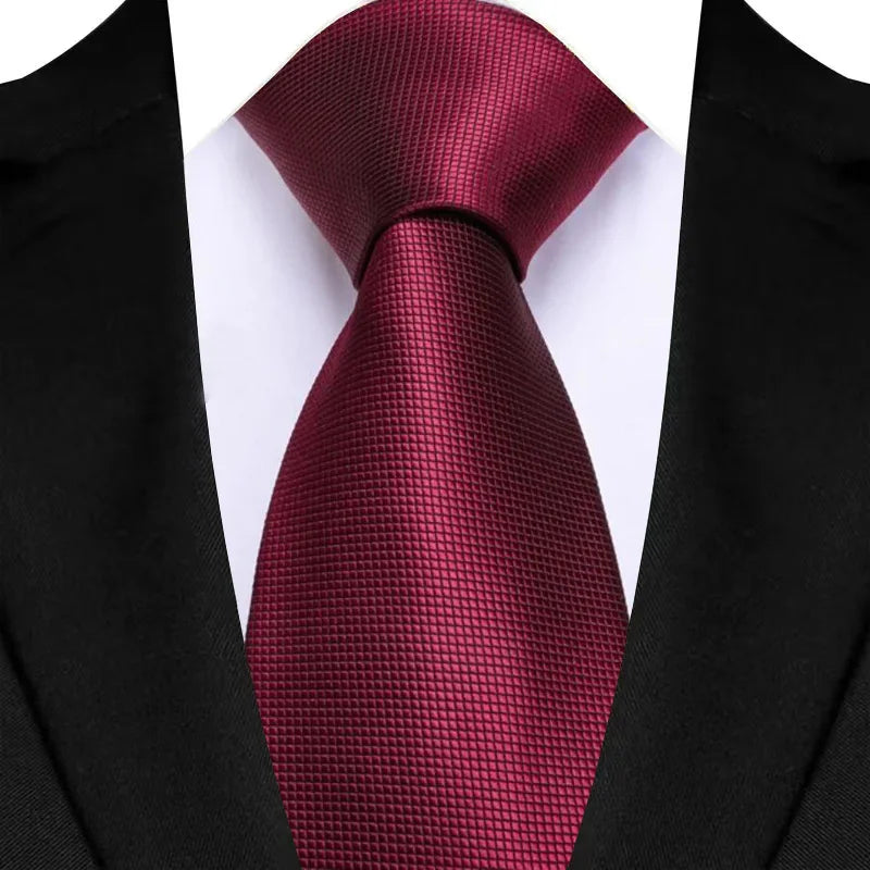 New Design Wedding 8CM Men Tie Dark Red Striped Paisley Flower Neckties For Men Business Party Groom Collar Accessories Gift