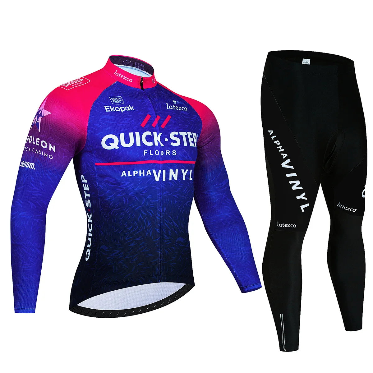 Winter QUICK STEP Cycling Jerseys Set MTB Bike Clothes Maillot Ropa Ciclismo Invierno Bicycle Thermal Fleece Cycling Clothing