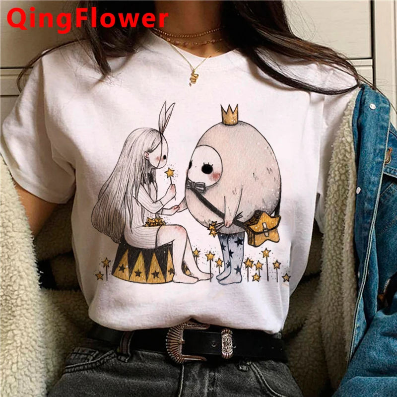 Kawaii Mushroom clothes women kawaii harajuku vintage t shirt graphic tees women streetwear
