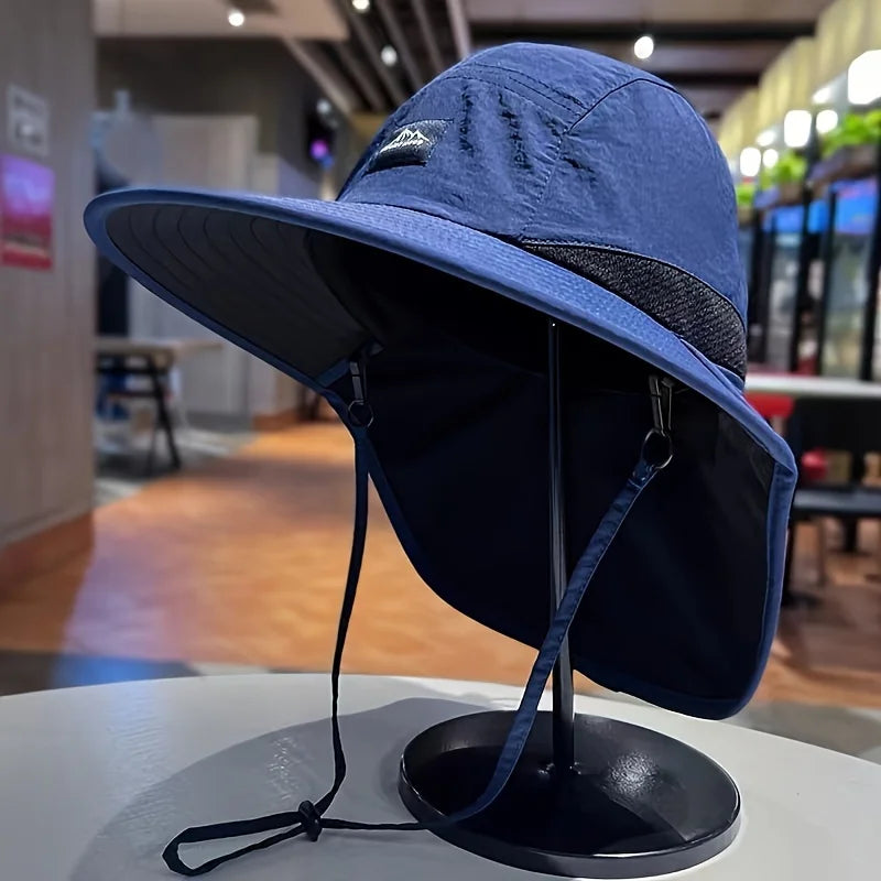 Durable Carbon Fiber Outdoor Sun Hat for Hiking, Camping, Golf & More - Non-Woven, Black