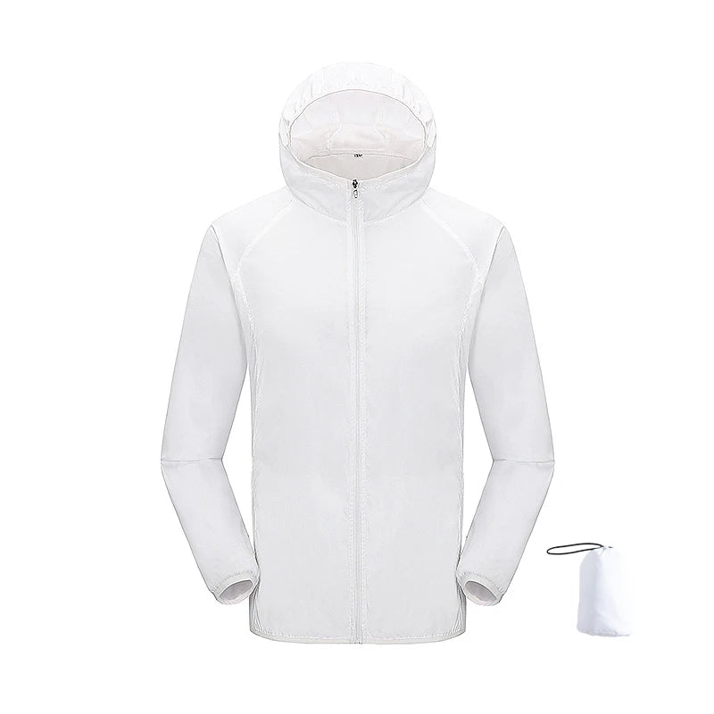 Camping Rain Jacket Men Women Waterproof Sun Protection Clothing Fishing Hunting Clothes Quick Dry Skin Windbreaker With Pocket