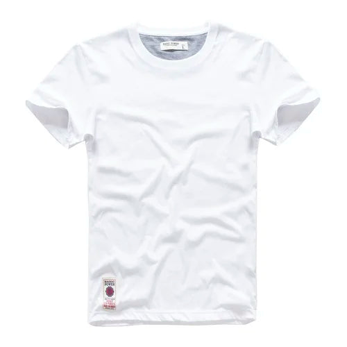 New Men Cotton Solid T-Shirt Mens Short Sleeve T-shirt Multi Pure Color Fancy Yarns T Shirt Color Wine White Blue
