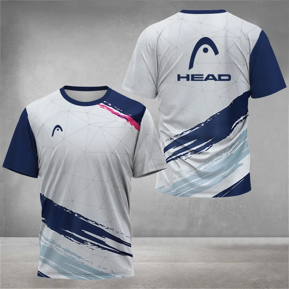 Summer Breathable Mens T Shirt Outdoor Badminton Table Tennis Jersey O Neck Short Sleeve Loose Top New Mountaineering Clothing