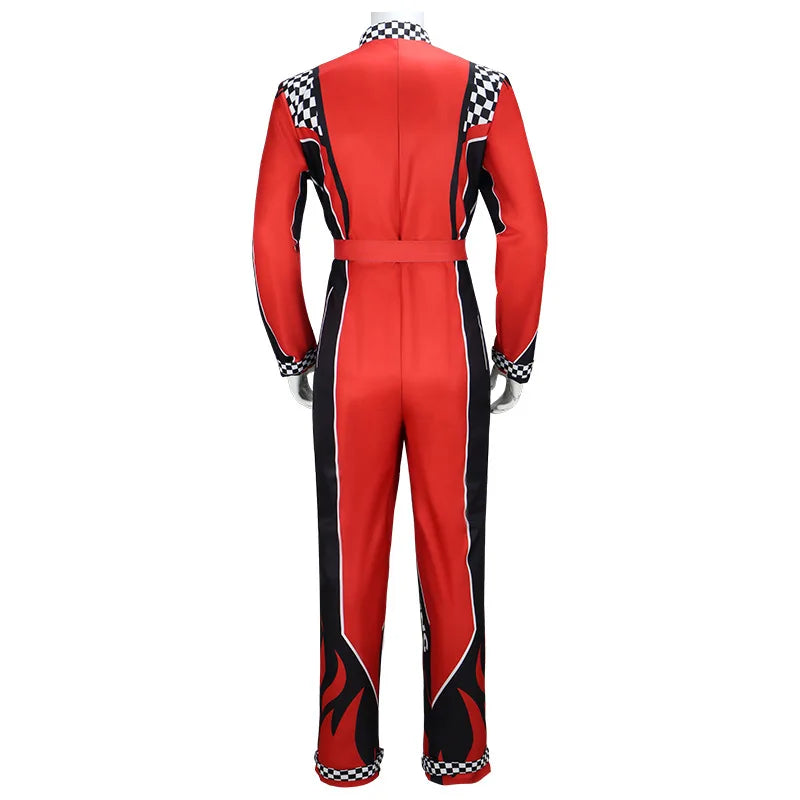 Adult Kids Racer Cosplay Costume Red Classic One-Piece Training Racing Uniform Suit Children Men Karting Jersey Clothing