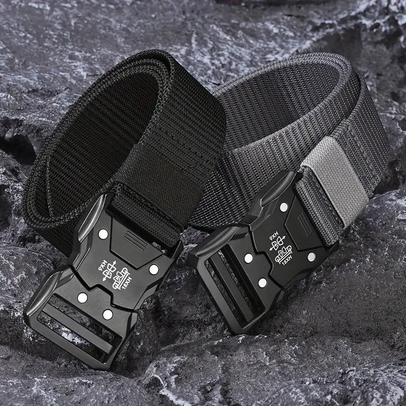 2PC Tactical Waist Belt - Durable Automatic Buckle, Perfect for Outdoor Adventures, Unisex Accessories for Men and Women