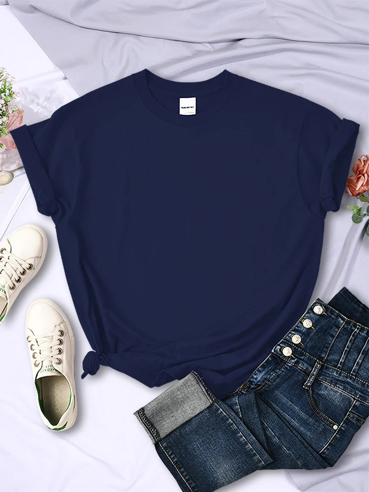 Summer Women Solid Color T-Shirts Comfortable All-Match Multicolor Clothes Loose O-Neck Short Sleeve Tees Casual Female Tops