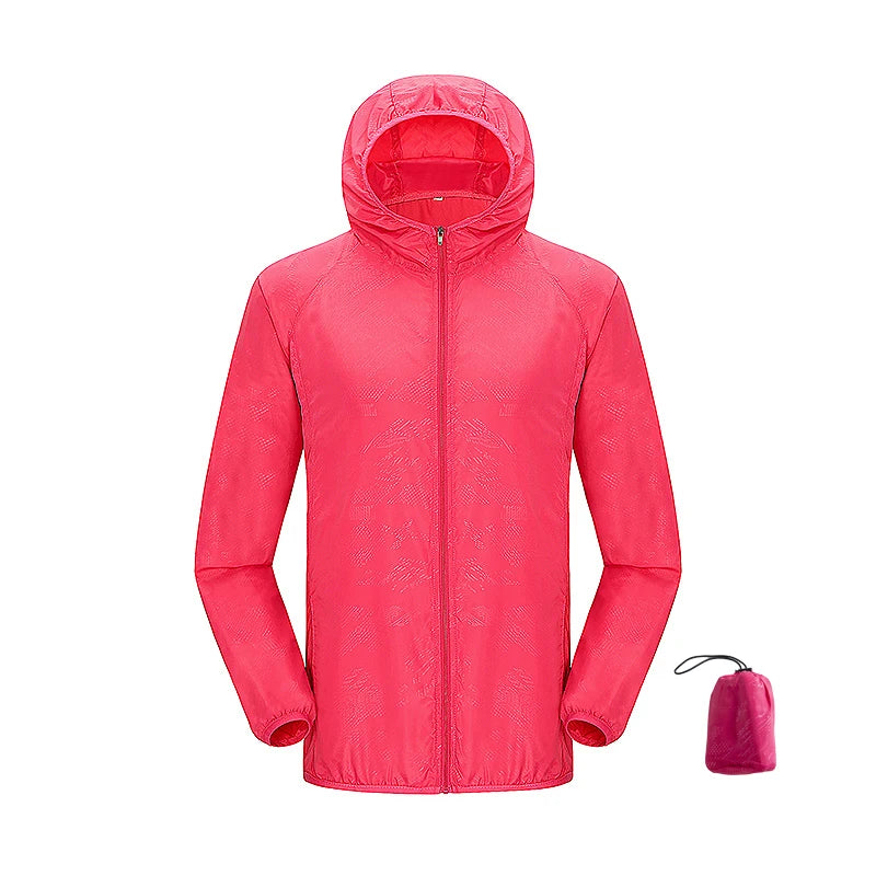 Camping Rain Jacket Men Women Waterproof Sun Protection Clothing Fishing Hunting Clothes Quick Dry Skin Windbreaker With Pocket