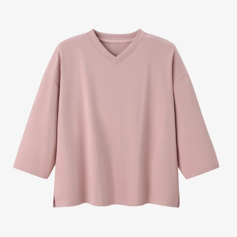 AS SS26 Fashion loose T-shirt dress + V neck T-shirt  + skirt  set casual style  woman clothes