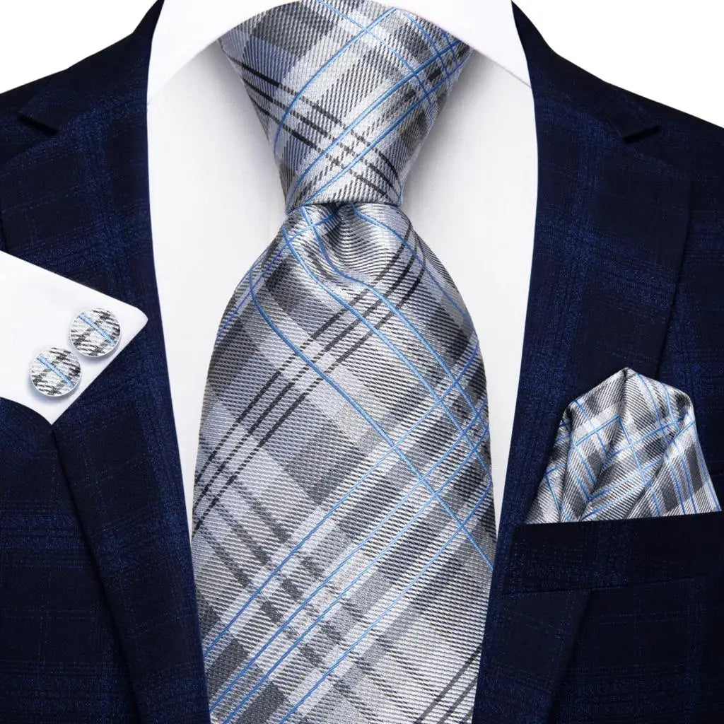 Hi-Tie Champagne Floral Paisley Silk Elegant Tie For Men Groom Wedding Men Necktie Pocket Square Cufflink Accessory Wholesale