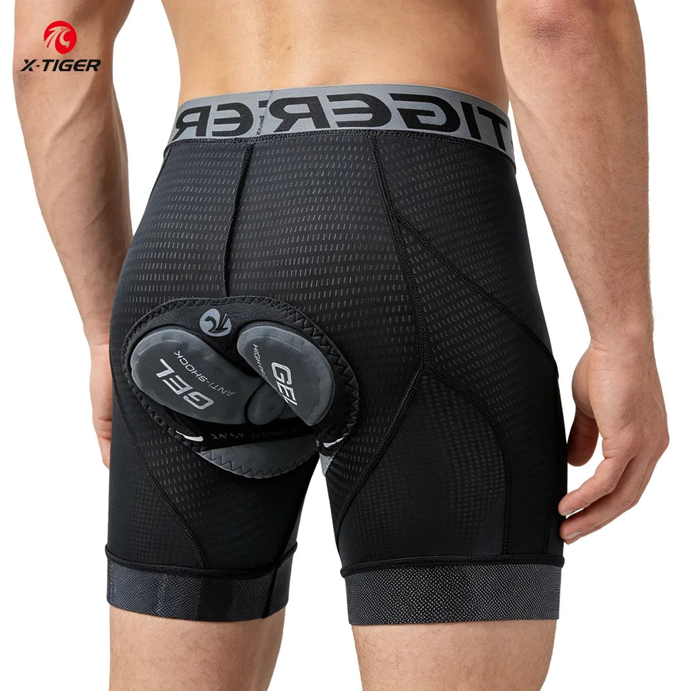 X-TIGER Breathable cycling shorts Pockets Gel padded Reflective Bicycle MTB underwear Sports Leisure Pants Cycling clothing