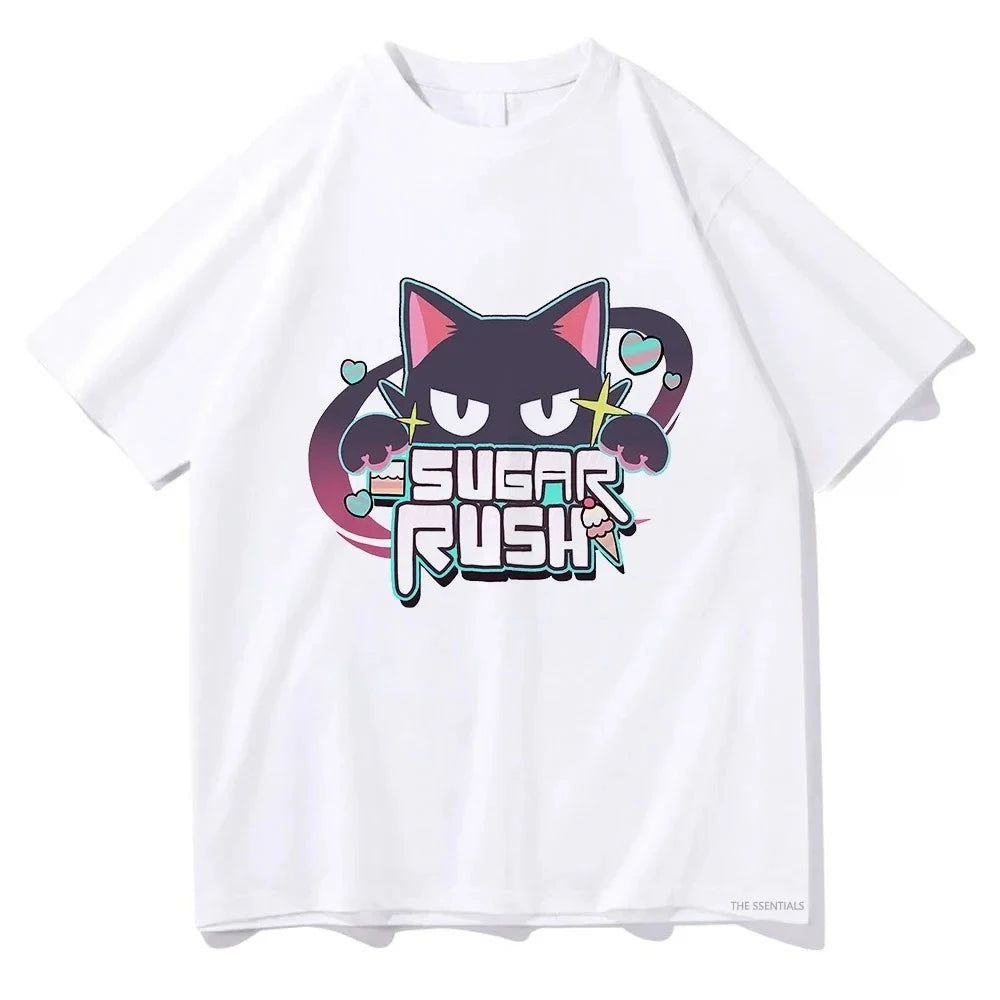 Blue Anime Archive T Shirts Sugar Rush Funny Women Clothing Unisex Streetwear Manga Cosplay Clothes Graphic T-Shirts