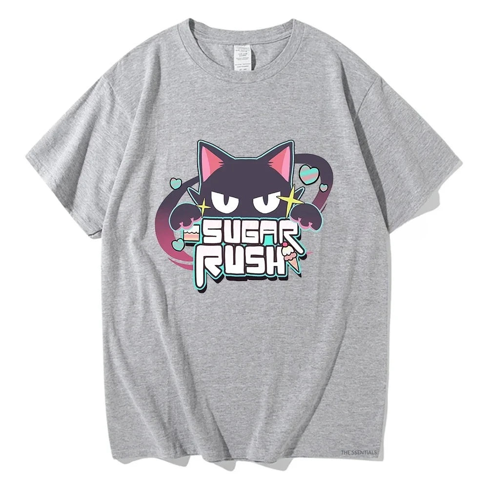 Blue Anime Archive T Shirts Sugar Rush Funny Women Clothing Unisex Streetwear Manga Cosplay Clothes Graphic T-Shirts