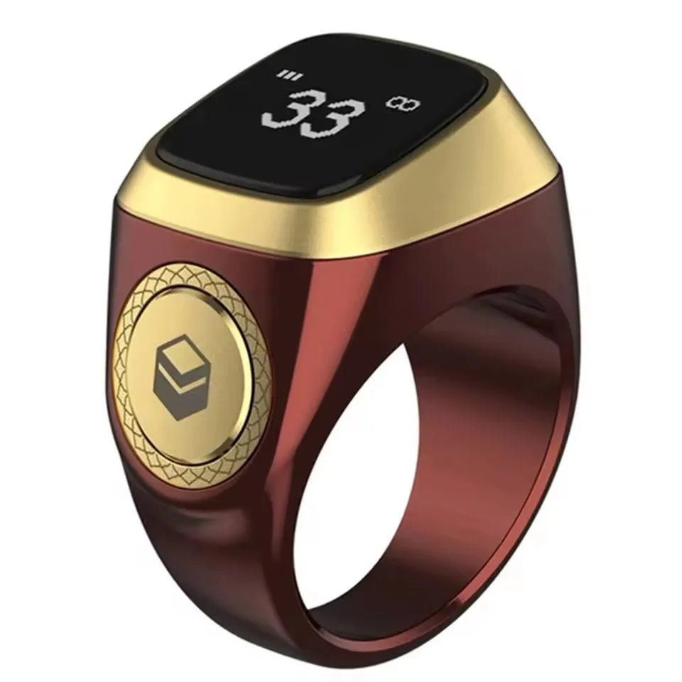 2026 Newest Qibla Zikr Muslim Smart Ring Tally Tasbeeh Counter 5 Prayer Time Reminder Waterproof Smart Rings Men Women Muslims