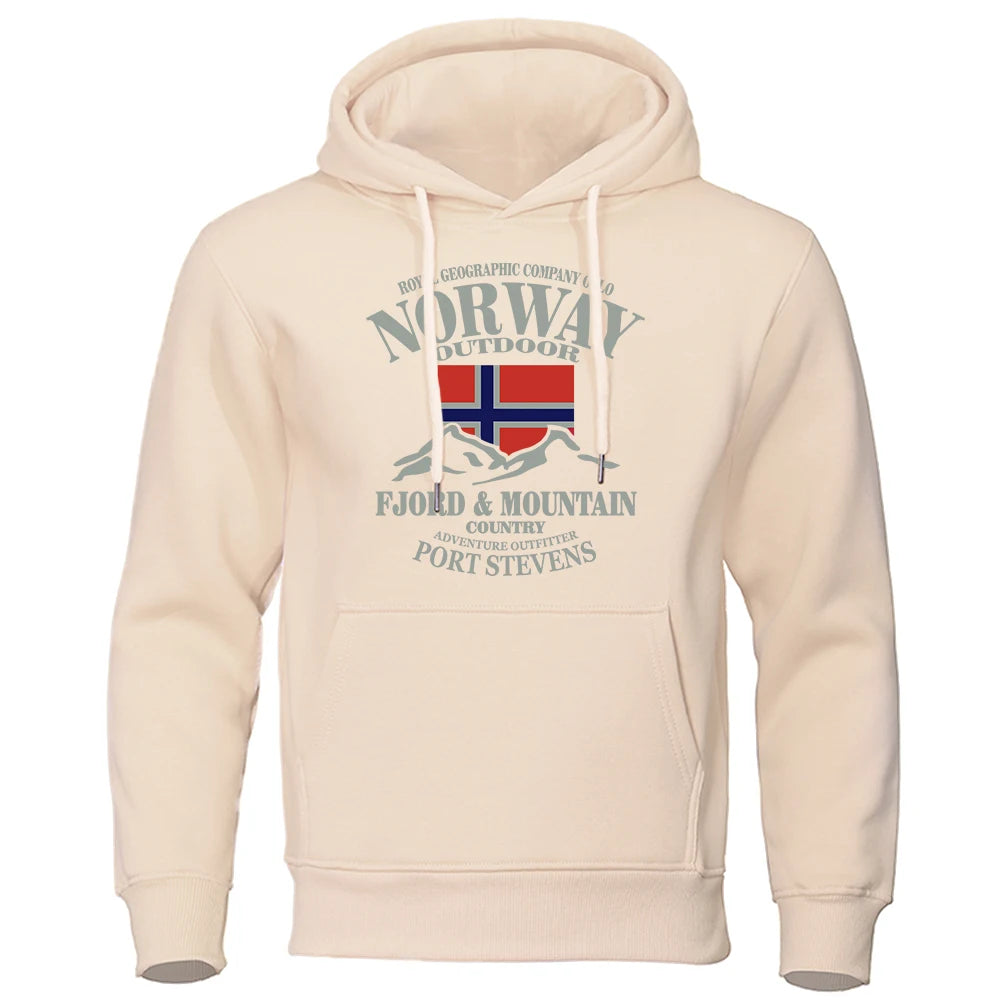 Norway FjordFashion High Quality Hoody Oversize Casual Mountain Hoodies For Men Autumn Street S-Xxl Hoodie Loose  Clothing Women