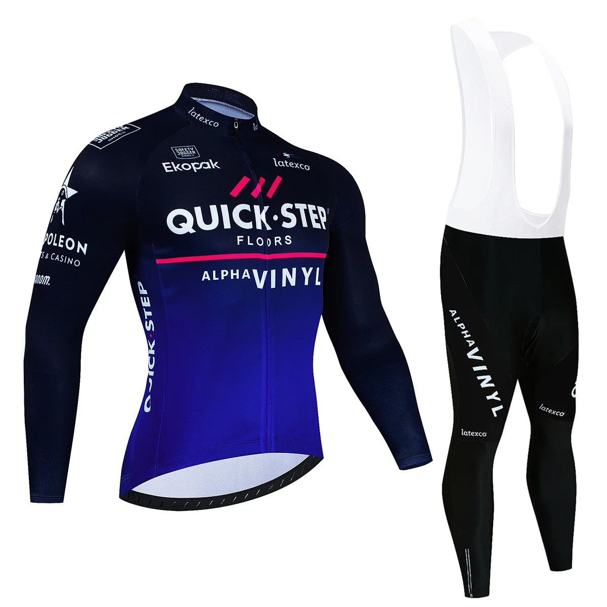 Winter QUICK STEP Cycling Jerseys Set MTB Bike Clothes Maillot Ropa Ciclismo Invierno Bicycle Thermal Fleece Cycling Clothing