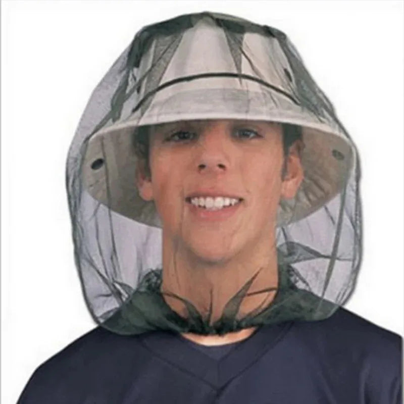 Outdoor Fishing Night Fishing Hat Insect-Proof Mosquito-Proof Hat Net Fishing Sun Protection Hat Unisex Bee-Proof Hat Breathable