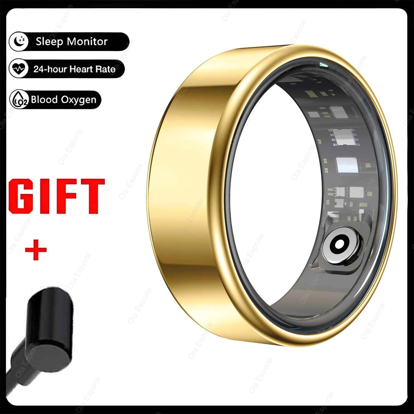 2026 New Multi-Functional Smart Ring Men Women With Charging Case Heart Rate Blood Oxygen Monitoring Waterproof For Android iOS