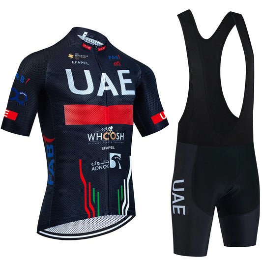 UAE Cycling Jersey Set 2026 Man's Team Short Sleeve Cycling Clothing MTB Bike Uniform Maillot Ropa Ciclismo Summer Bicycle Wear