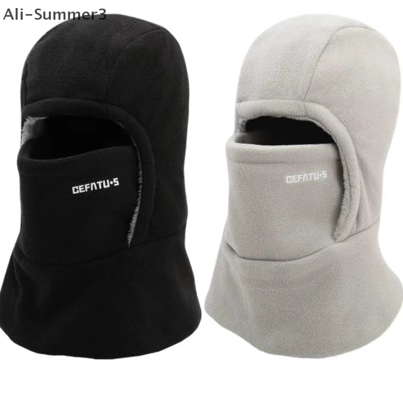 Fleece Balaclava Cycling Cap Cold-proof Windproof Warm Hood And Hat Thicken Thermal Ski Windproof Cap Women Men