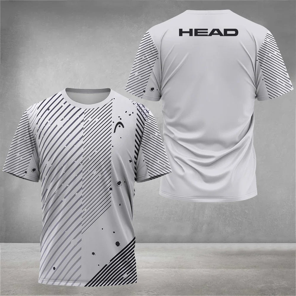 Summer Breathable Mens T Shirt Outdoor Badminton Table Tennis Jersey O Neck Short Sleeve Loose Top New Mountaineering Clothing