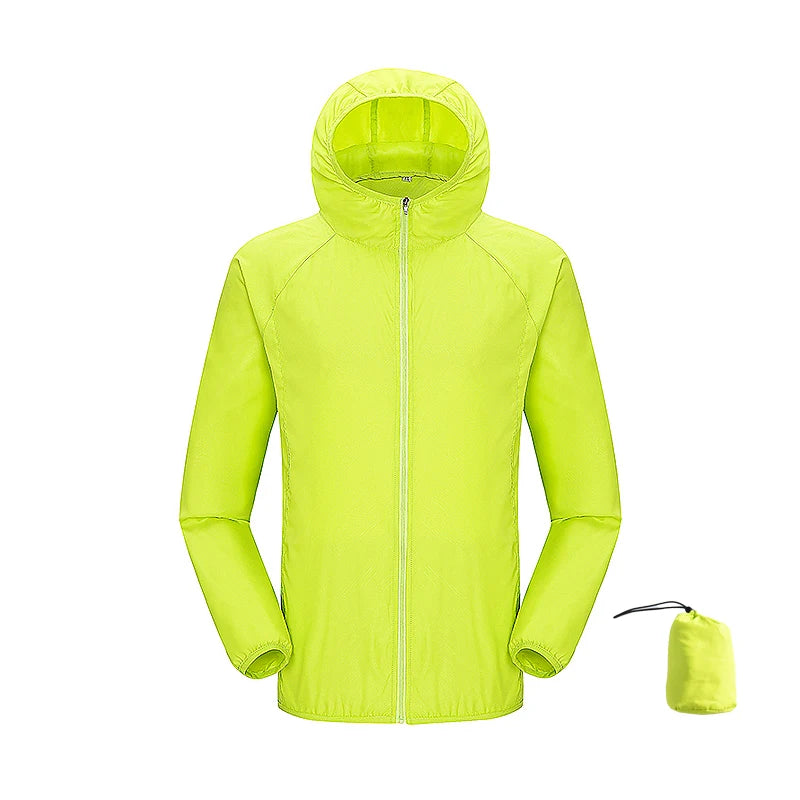 Camping Rain Jacket Men Women Waterproof Sun Protection Clothing Fishing Hunting Clothes Quick Dry Skin Windbreaker With Pocket