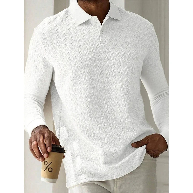 Men Long Sleeve Polo Shirt High Quality Male Clothing Office Polos T-shirt Business Poloshirt Casual Fashion Polo T Shirt Men