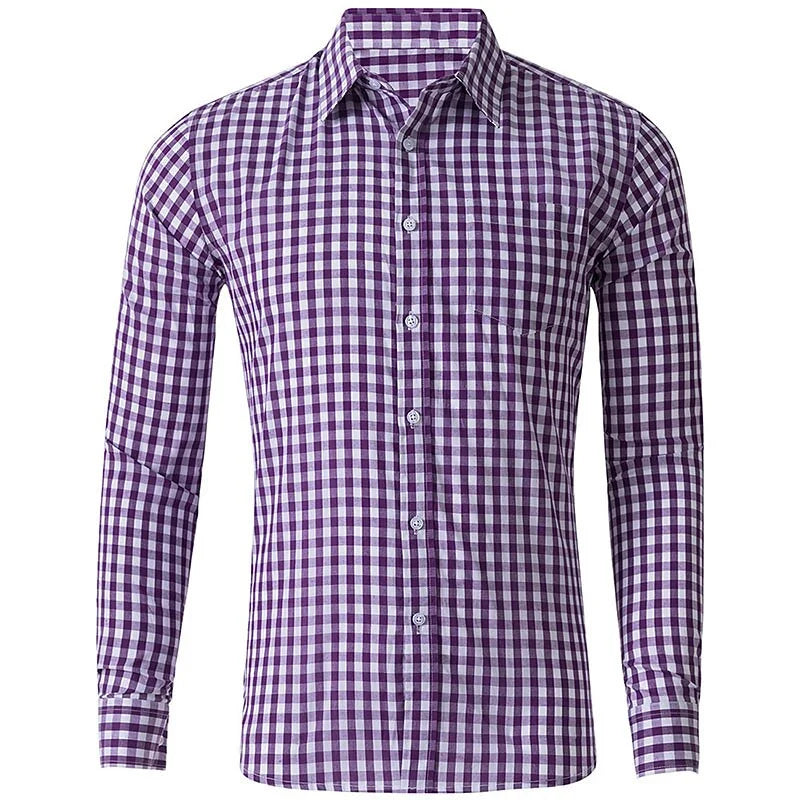 Men's Long Sleeve Shirt Casual Plaid Color Summer 3D Printed Lapel Shirt Summer New  Fashion Casual Men's Clothing Unisex Tops