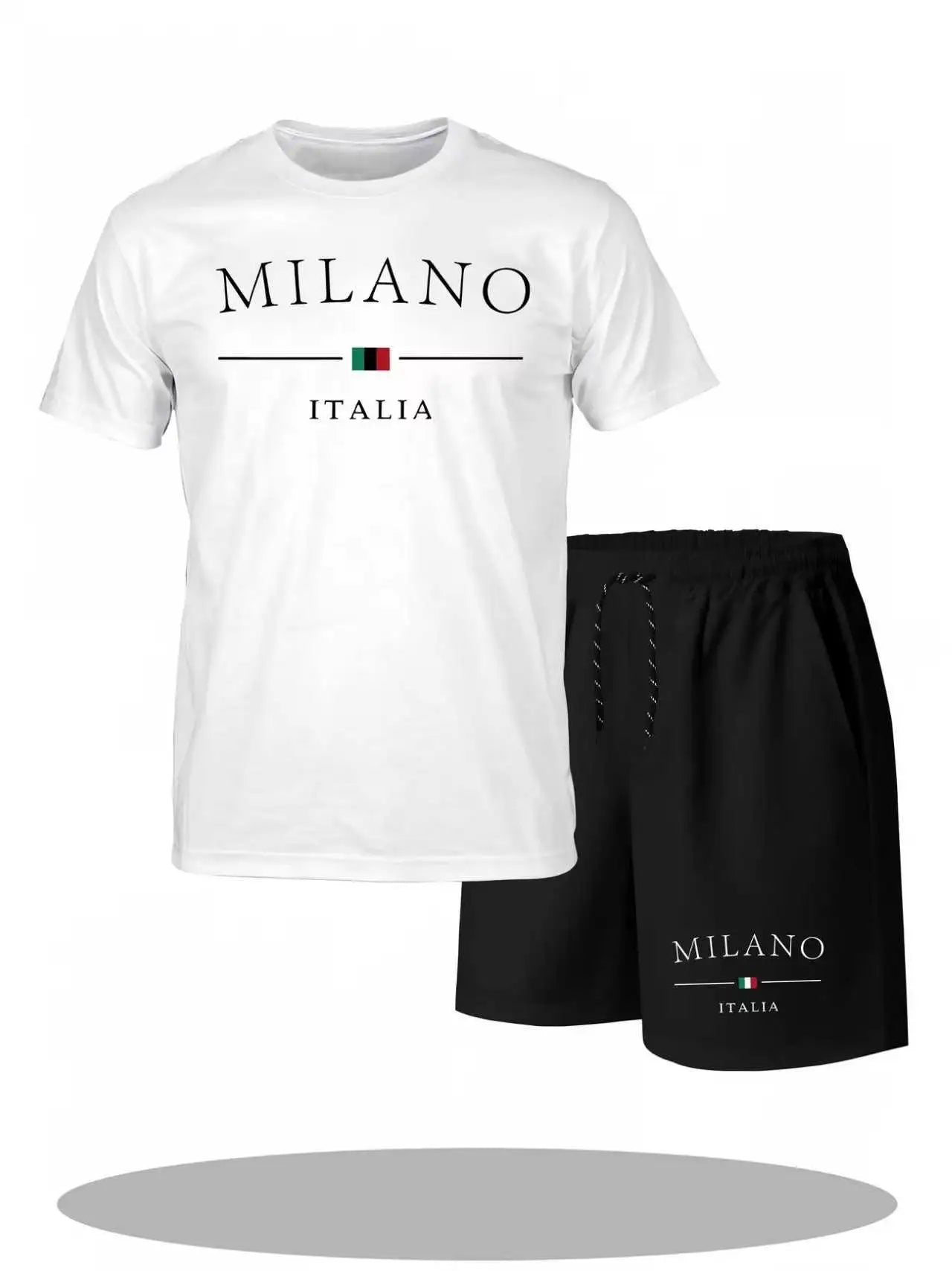 Men's Tracksuit 2 Piece O-neck Short Sleeve Shirt Shorts Set Men's Running Suit Plus Size T shirts Man Clothing Summer T-shirt