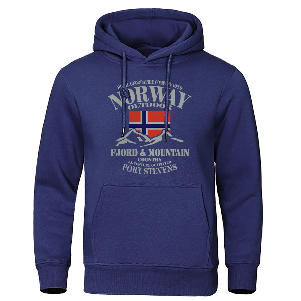 Norway FjordFashion High Quality Hoody Oversize Casual Mountain Hoodies For Men Autumn Street S-Xxl Hoodie Loose  Clothing Women