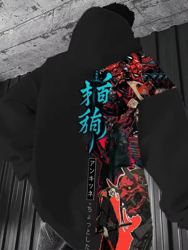 Japanese Anime 3d Print Hoodie Men Women Fashion Sexy Samurai Tracksuit Casual Hoodie Sweatshirt Autumn Winter Clothes Y2k Coat