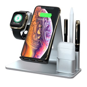 4 in 1 Qi Fast Wireless  Charger Dock Stand