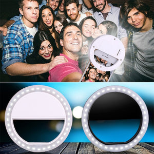 Universal Selfie LED Ring Flash Light Portable Mobile Phone