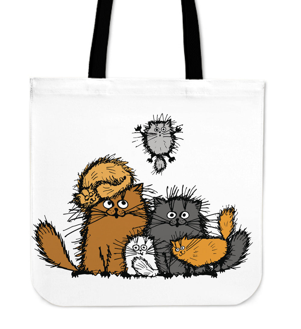 Fuzzy Cat X Cloth Tote Bag