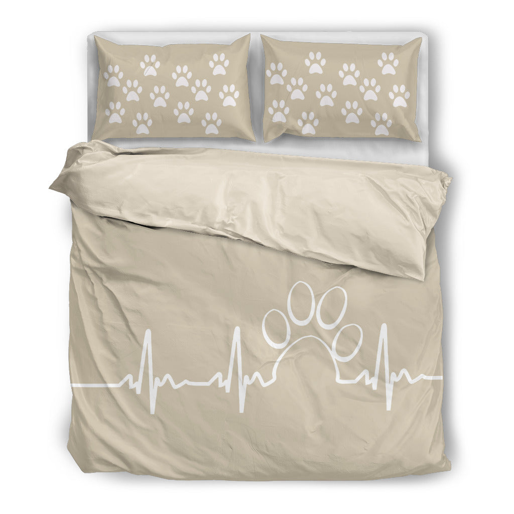 Paw heartbeat bedding duvet-beige