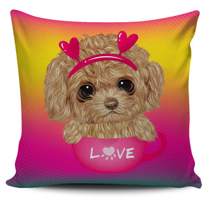 Cute Sweet Little Puppy Pillow Cover