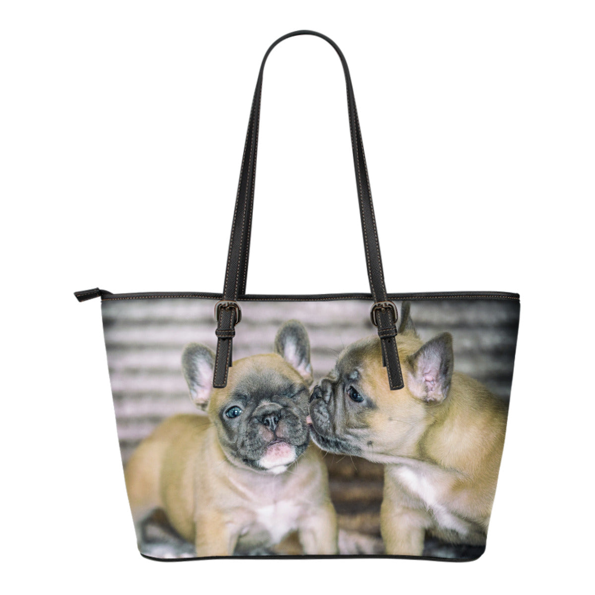 Women's French Bulldog Leather Tote