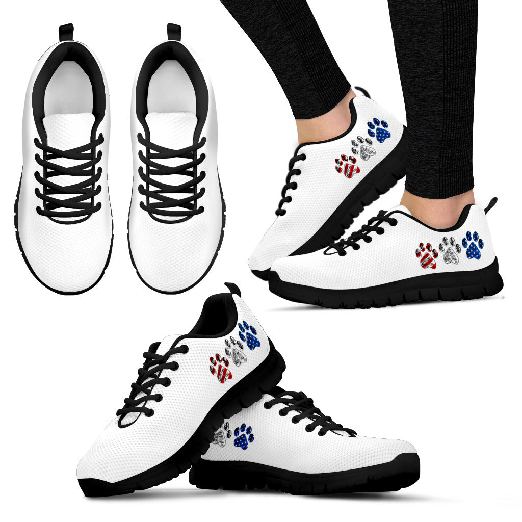Dog paws flag sneakers